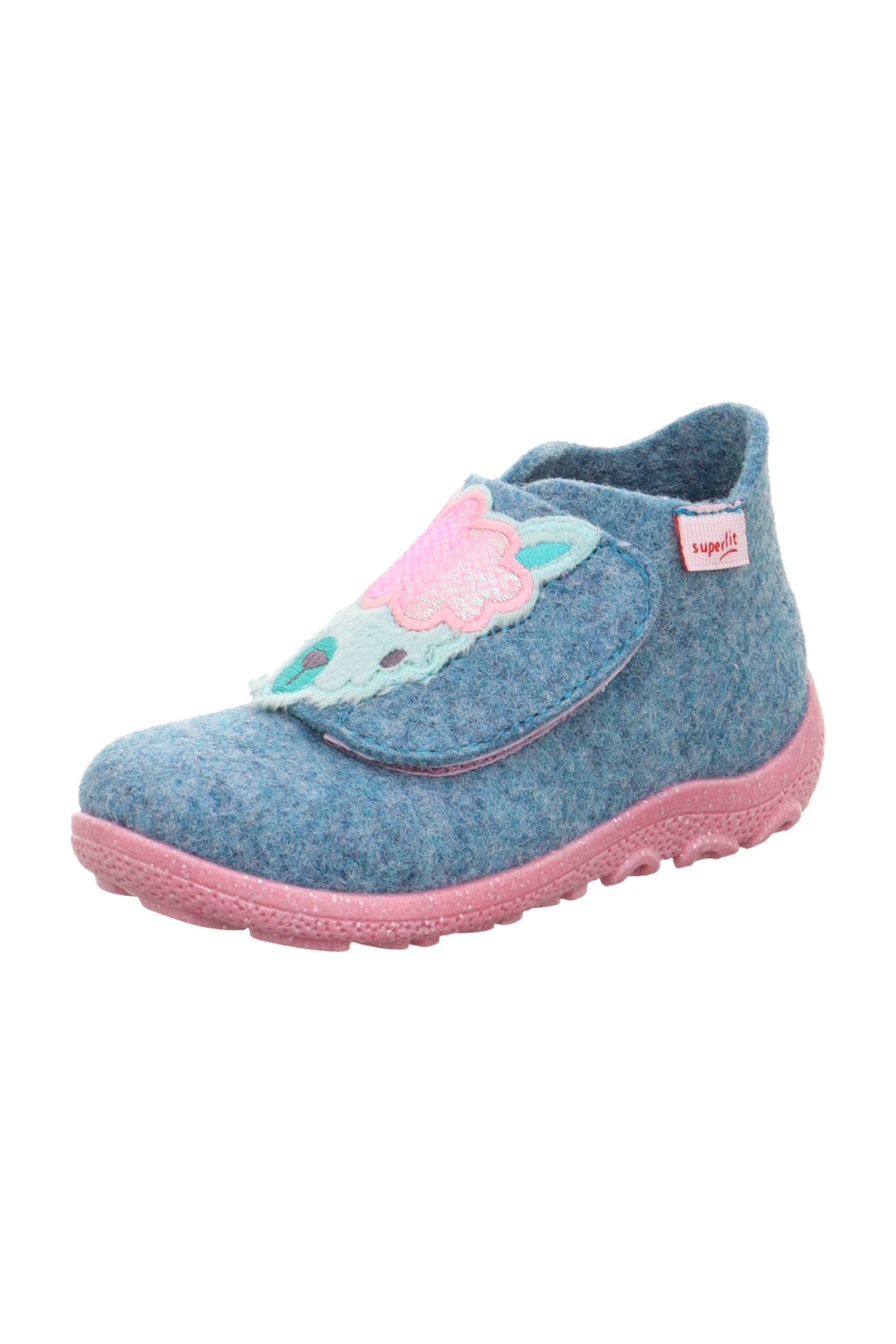 Superfit Happy Octi Çocuk Keçe Panduf Mavi-Pembe