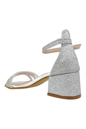 3 Biyeli Topuklu Ayakkabı Lame