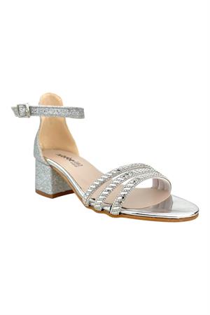 3 Biyeli Topuklu Ayakkabı Lame