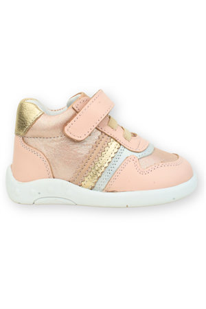 Butterfly Kız Bebek İlk Adım Deri Bot Pudra