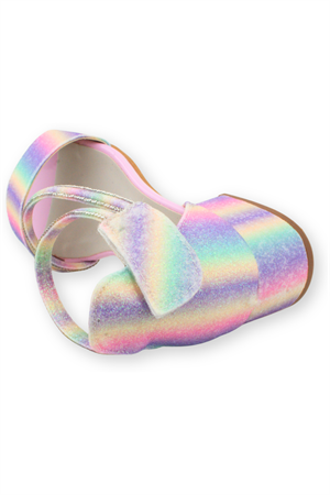 Çapraz Geçişli Topuklu Çocuk Ayakkabısı Rainbow