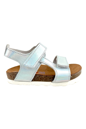 Cartoon Mantar Taban Kız Çocuk Sandaleti Beyaz Hologram