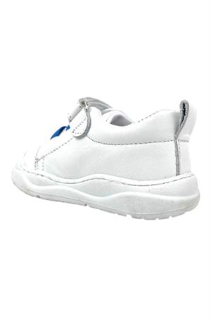 Celtic İlk Adım Ayakkabısı Deri ve Ortopedik Beyaz-Lacivert