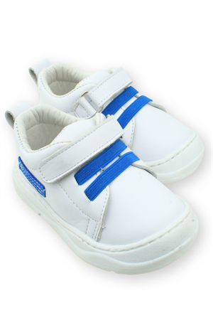 Celtic İlk Adım Ayakkabısı Deri ve Ortopedik Beyaz-Lacivert