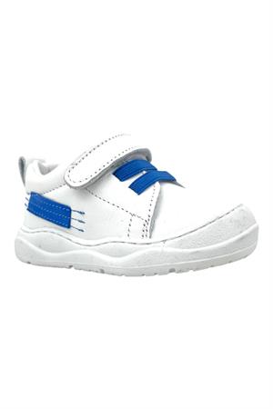 Celtic İlk Adım Ayakkabısı Deri ve Ortopedik Beyaz-Lacivert