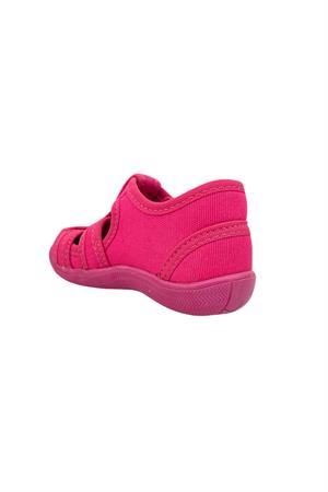 Çocuk Keten Ev Ayakkabısı Fuşya
