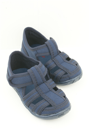 Çocuk Keten Ev Ayakkabısı Lacivert