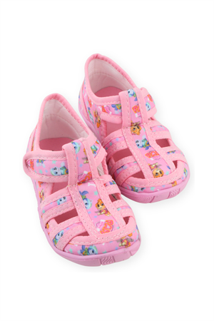 Çocuk Keten Ev Ayakkabısı Pembe