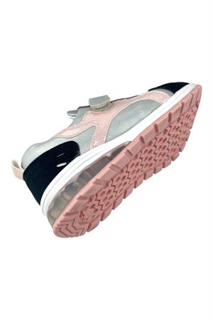 Deri ve Ortopedik Destekli Kız Çocuk Işıklı Ayakkabı Gümüş