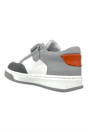 Ege Tek Cırtlı Lastikli Geniş Kalıp Günlük Ayakkabı Gri-Beyaz