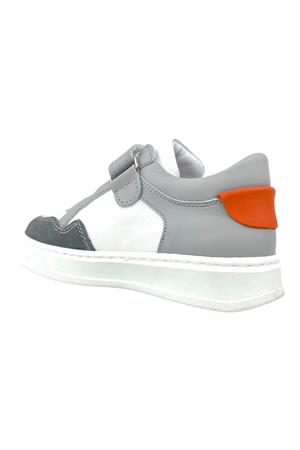 Ege Tek Cırtlı Lastikli Günlük Ayakkabı Gri-Beyaz
