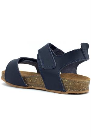 Erkek Çocuk Cırtlı Mantar Taban Sandalet Lacivert