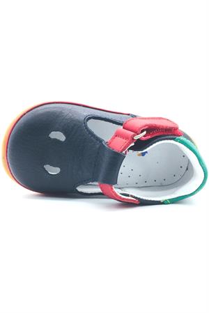 Fasülye Modeli Erkek İlk Adım Ayakkabısı  Kırmızı-Lacivert