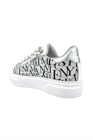 Foggy Bağcıklı Yan Fermuarlı Deri Ayakkabı Yazılı