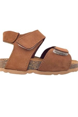 Hakiki Deri Mantar Taban Çocuk Sandaleti Taba