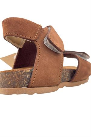 Hakiki Deri Mantar Taban Sağlıklı Çocuk Sandaleti Taba