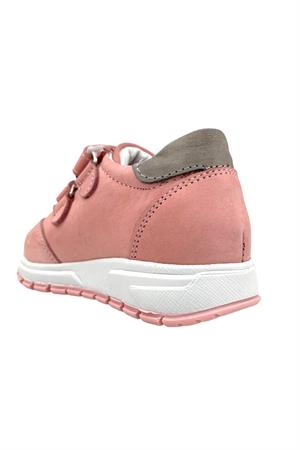 İçi ve Dışı Gerçek Deri Ortopedik Çocuk Ayakkabısı Pembe-Gri