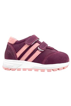 İçi ve Dışı Gerçek Deri Ortopedik Çocuk Ayakkabısı Mor-Pembe