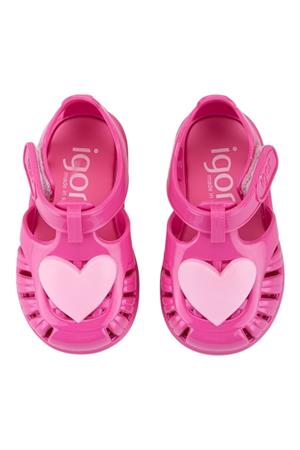 Igor Tobby Gloss Love Çocuk Sandalet Fuşya