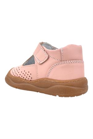 Irish Kız İlk Adım Ayakkabısı Deri ve Direkli Pembe