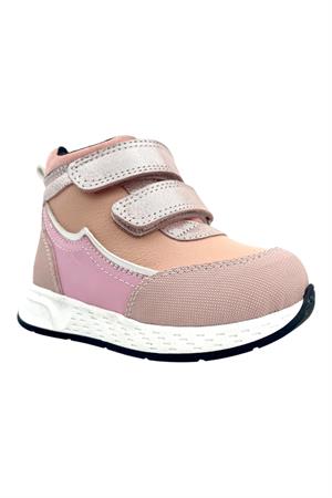 Iron Kız Çocuk Deri Bot Pudra