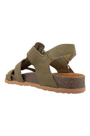 Kafesli Klasik Erkek Çocuk Sandaleti Haki