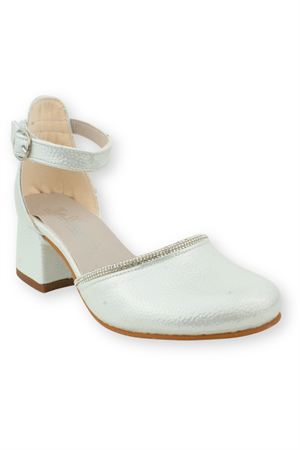 Karnıyarık Önü Kapalı Topuklu Kız Çocuk Ayakkabısı Sedef