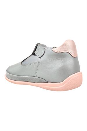 Kız Bebek Fasülye Modeli İlk Adım Ayakkabısı  Gri Sim