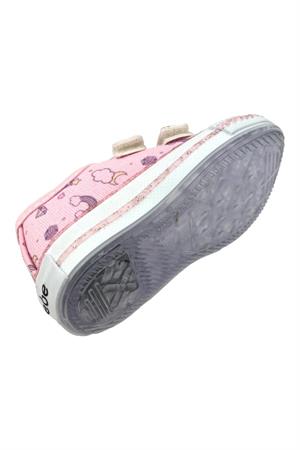 Kız Çocuk Işıklı Keten Ayakkabı Pembe