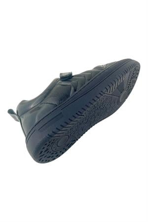 Kız Çocuk Lastikli ve Tek Cırtlı Okul Ayakkabısı Siyah Rugan