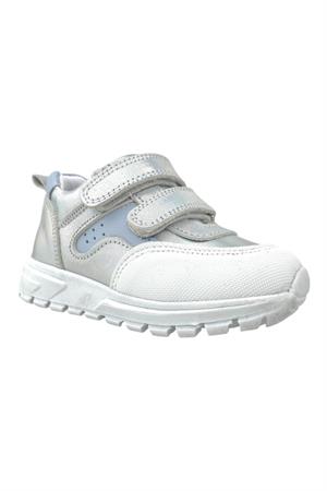 Marmara Çift Cırtlı Deri Geniş Kalıp Ayakkabı Gümüş