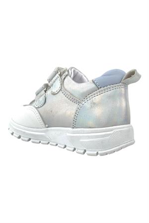 Marmara Çift Cırtlı Deri Geniş Kalıp Ayakkabı Gümüş