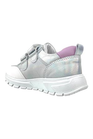 Marmara Çift Cırtlı Deri Geniş Kalıp Kız Çocuk Ayakkabısı Gümüş