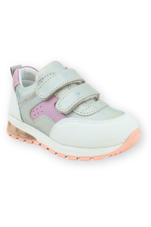 Marmara Neo Işıklı Çift Cırtlı Deri Çocuk Ayakkabısı Gümüş