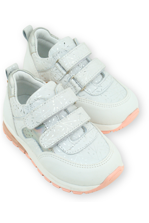 Marmara Neo Işıklı Çift Cırtlı Deri Çocuk Ayakkabısı Beyaz