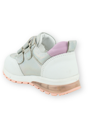 Marmara Neo Işıklı Çift Cırtlı Deri Çocuk Ayakkabısı Gümüş