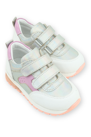 Marmara Neo Işıklı Çift Cırtlı Deri Çocuk Ayakkabısı Gümüş