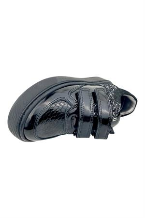 Nordic Siyah Deri Okul Ayakkabısı Siyah Rugan