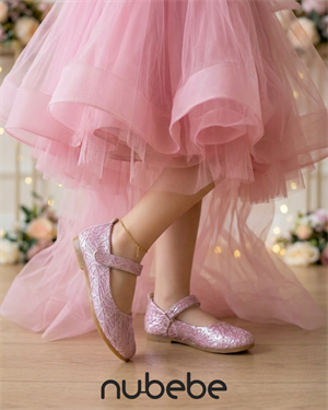 Nubebe Rainbow Kız Çocuk Babet Pembe