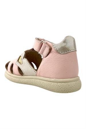 Provence Kız Çocuk Burnu Kapalı Deri Sandalet Pudra