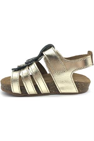 Püsküllü Mantar Taban Deri Sandalet Dore File