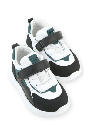 Sneaker Hafif Tabanlı Yumuşak Çocuk Ayakkabısı Siyah-Beyaz