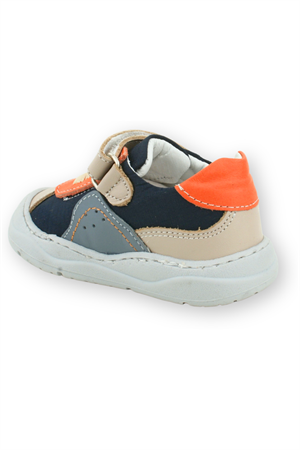 Stylish Erkek İlk Adım Ayakkabısı Deri Spor Lacivert-Bej