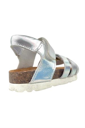 Sunshine Mantar Tabanlı Deri Sandalet Gümüş