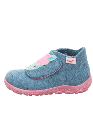 Superfit Happy Octi Çocuk Keçe Panduf Mavi-Pembe