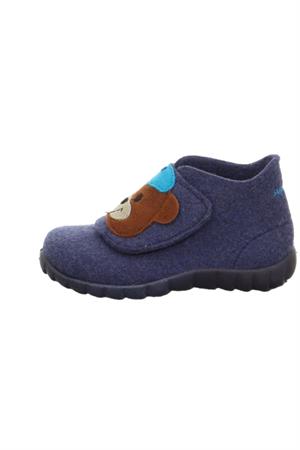 Superfit Keçe Hayvan Figürlü Erkek Ev Ayakkabısı Mavi