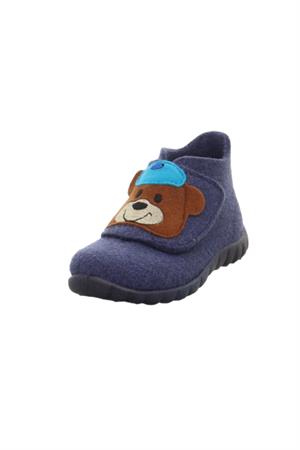 Superfit Keçe Hayvan Figürlü Erkek Ev Ayakkabısı Mavi
