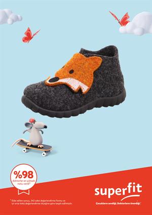 Superfit Keçe Hayvan Figürlü Erkek Ev Ayakkabısı Siyah-Turuncu