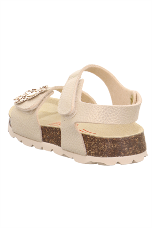 Superfit Mantar Taban Çiçekli Çocuk Sandalet Dore