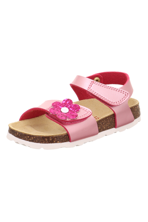 Superfit Mantar Taban Çiçekli Çocuk Sandalet Fuşya